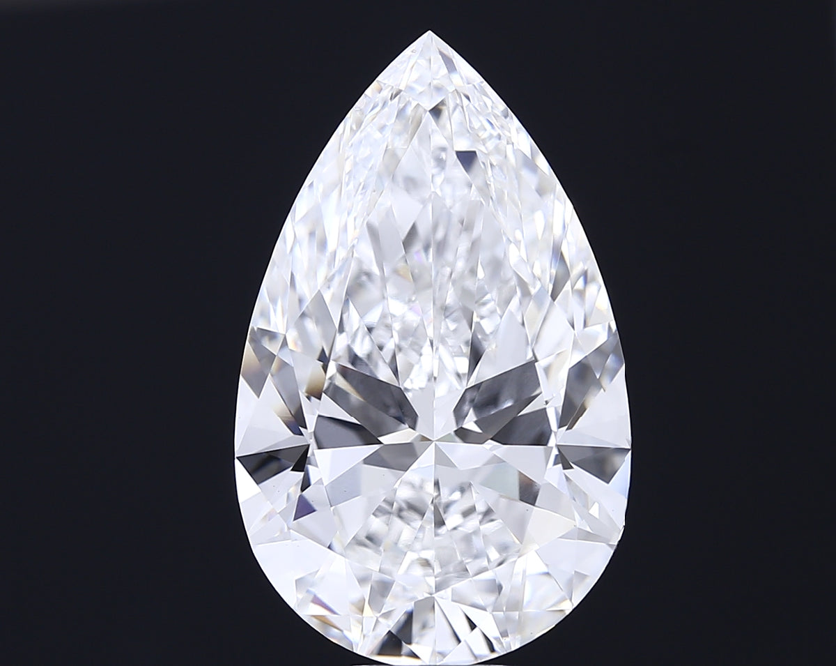 12.04 carat pear lab grown diamond E color VVS2 clarity