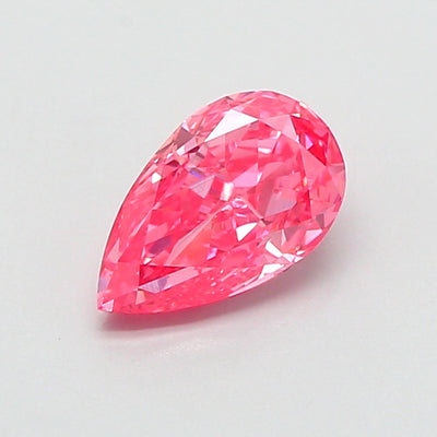 1.04 carat fancy vivid pink pear lab grown diamond VVS2 clarity