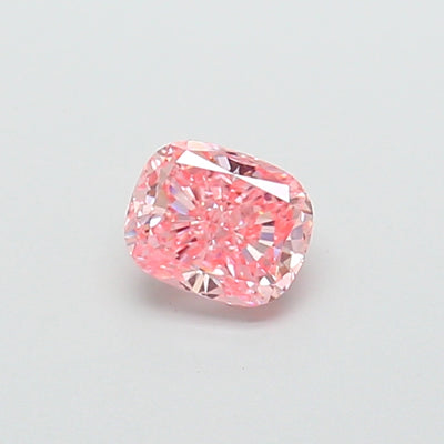 0.99 carat fancy vivid pink cushion lab grown diamond VS1 clarity