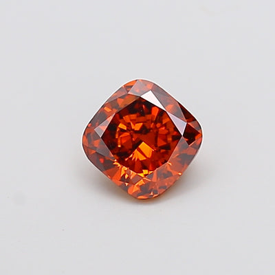 1.01 carat fancy deep orange cushion lab grown diamond VS1 clarity