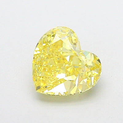 1.73 carat fancy vivid yellow heart lab grown diamond VS2 clarity
