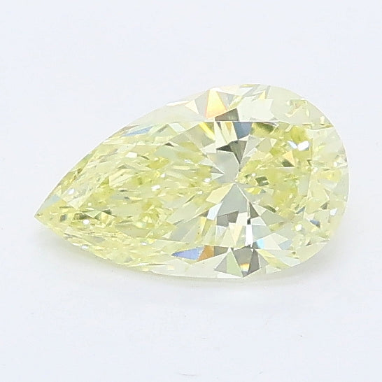 0.47 carat fancy yellow pear lab grown diamond VS1 clarity