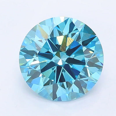 1.16 carat fancy vivid blue round lab grown diamond VS1 clarity