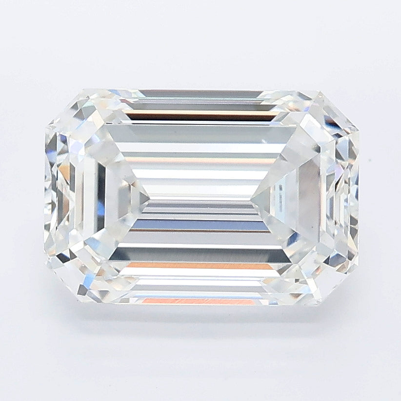 3.55 carat emerald lab grown diamond E color VVS2 clarity