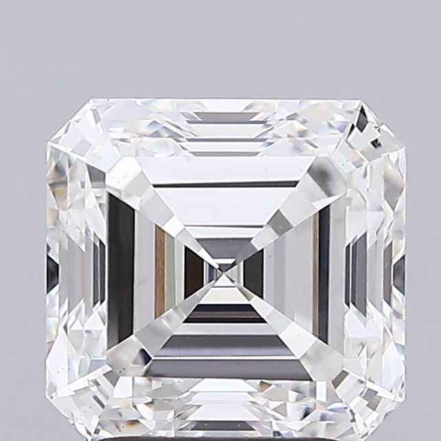 2.52 carat asscher lab grown diamond F color VS1 clarity