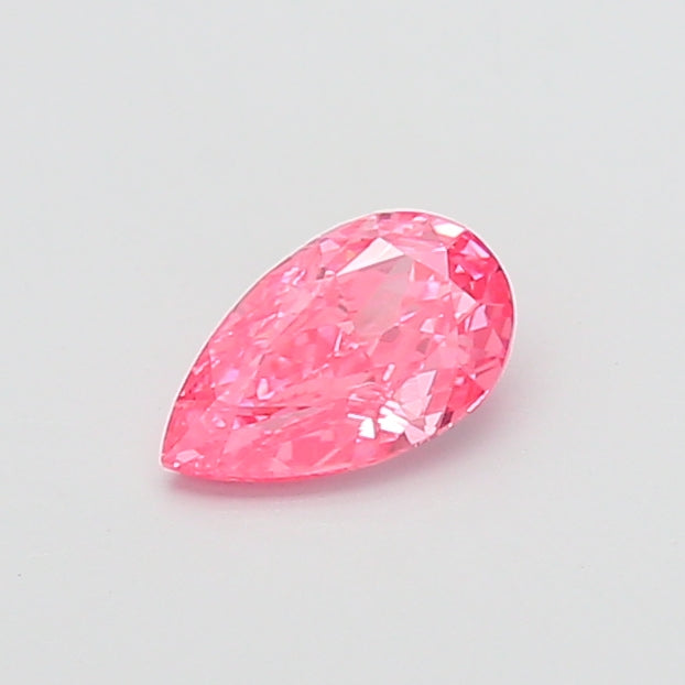 1.00 carat fancy vivid pink pear lab grown diamond VS1 clarity