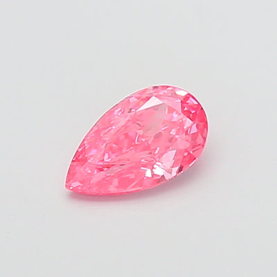 1.00 carat fancy vivid pink pear lab grown diamond VS1 clarity