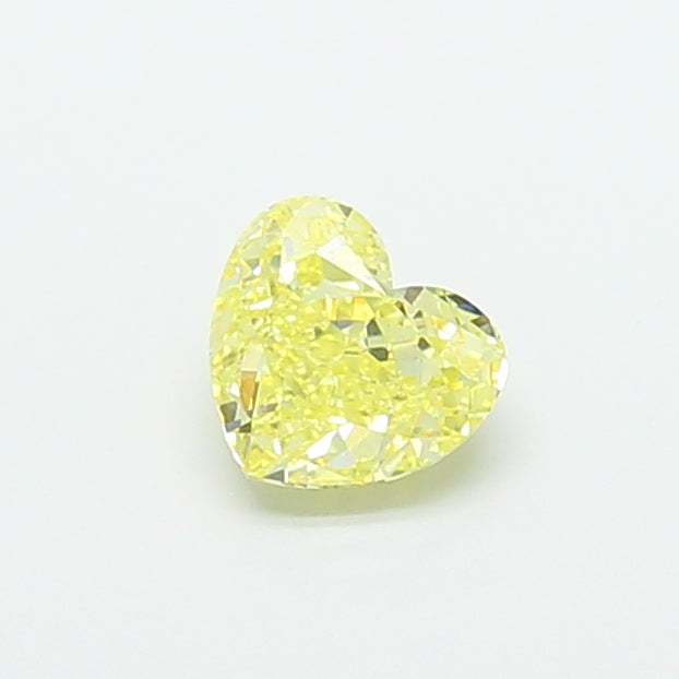 1.01 carat fancy intense yellow heart lab grown diamond VVS2 clarity