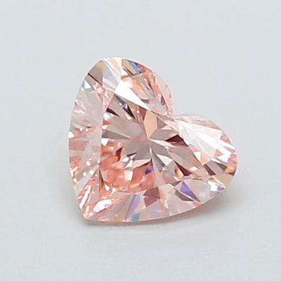 0.91 carat fancy pink heart lab grown diamond VS1 clarity