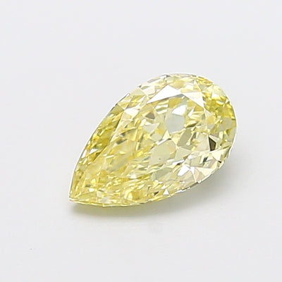 1.16 carat fancy yellow pear lab grown diamond VS1 clarity
