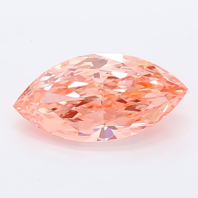1.01 carat fancy vivid pink marquise lab grown diamond VS1 clarity