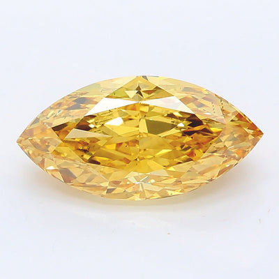 2.50 carat fancy intense yellow marquise lab grown diamond VS2 clarity
