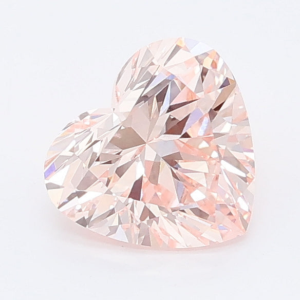 1.02 carat fancy intense pink heart lab grown diamond VVS2 clarity