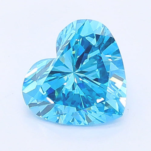 0.64 carat fancy vivid blue heart lab grown diamond VS1 clarity