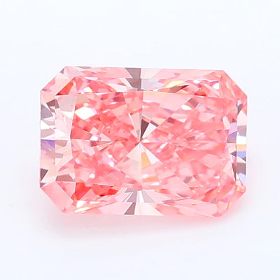 1.03 carat fancy vivid pink radiant lab grown diamond VS1 clarity