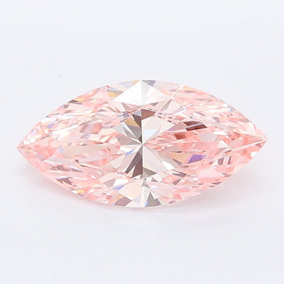 1.57 carat fancy vivid pink marquise lab grown diamond VS1 clarity