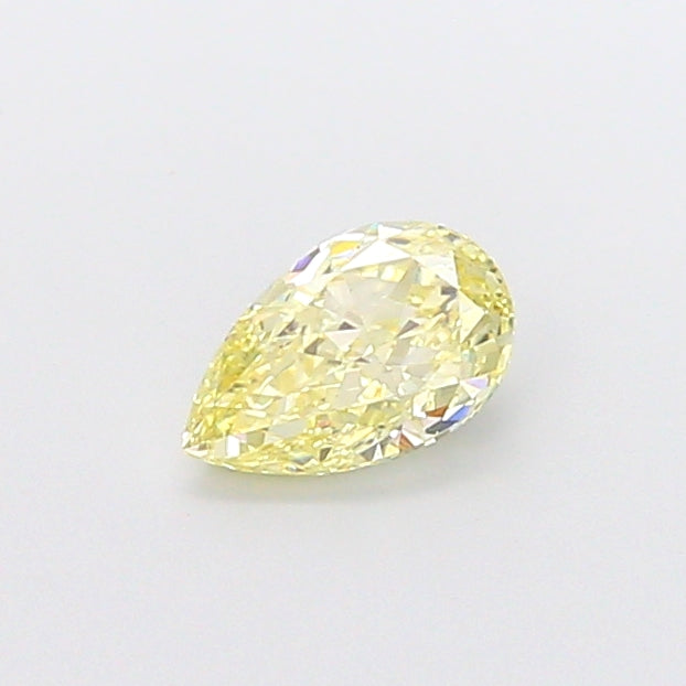 1.09 carat fancy yellow pear lab grown diamond VVS2 clarity