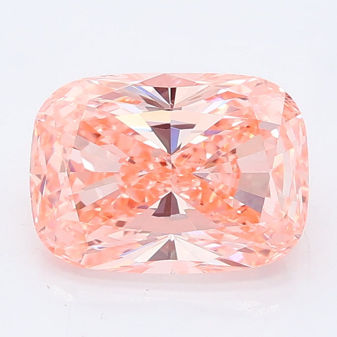 2.06 carat fancy vivid pink cushion lab grown diamond VS1 clarity