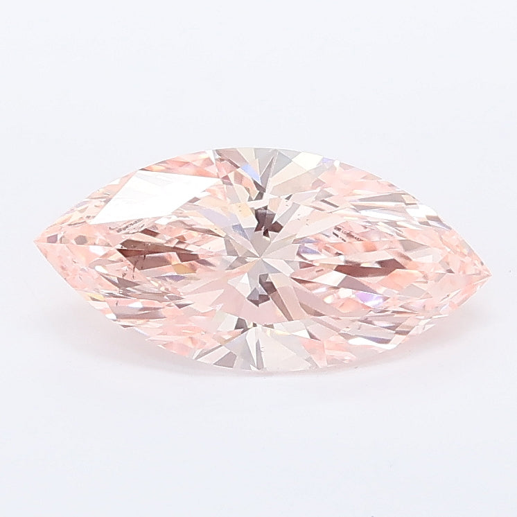 1.05 carat fancy intense pink marquise lab grown diamond VS2 clarity