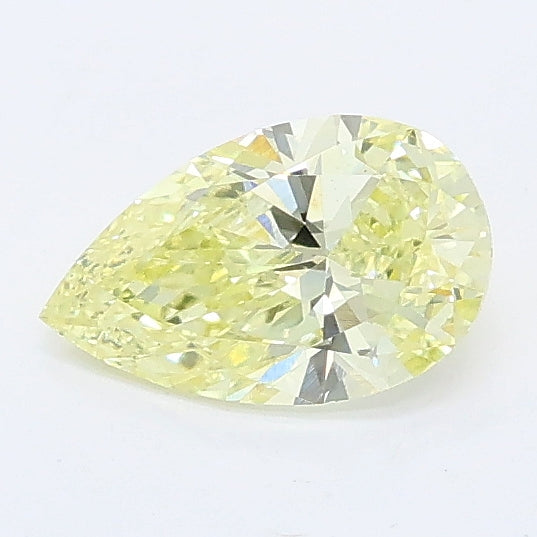 0.47 carat fancy yellow pear lab grown diamond VS1 clarity