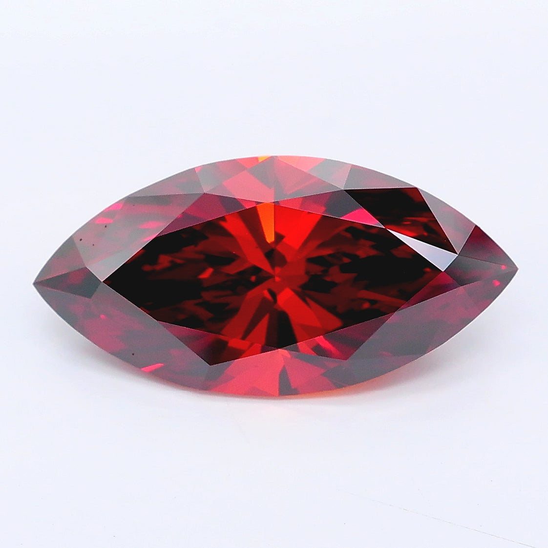 3.43 carat fancy deep orange marquise lab grown diamond VS1 clarity