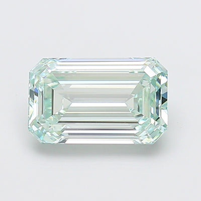 3.02 carat fancy intense green emerald lab grown diamond VVS2 clarity