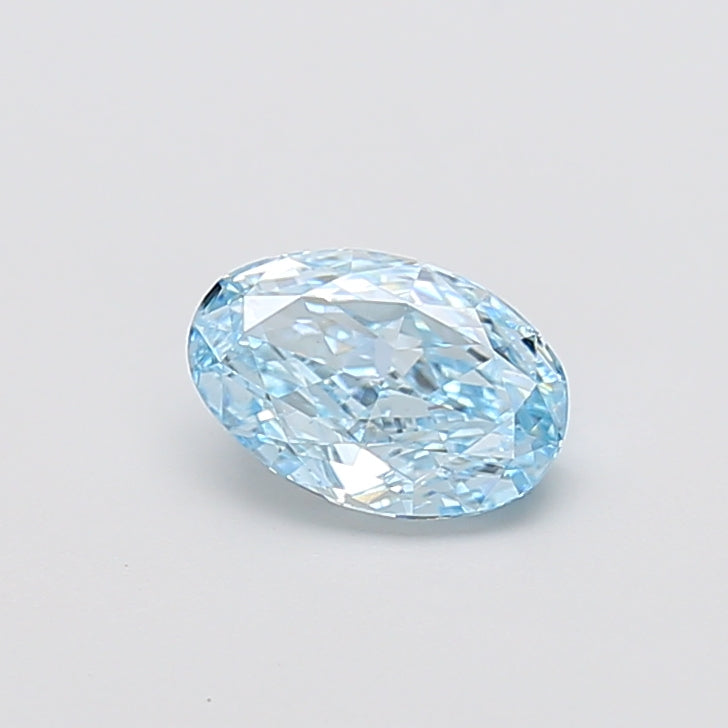 1.14 carat fancy vivid blue oval lab grown diamond VS1 clarity