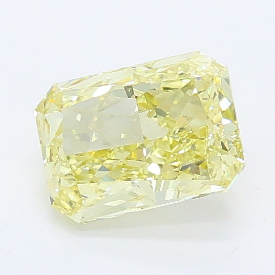 0.91 carat fancy yellow radiant lab grown diamond VS1 clarity