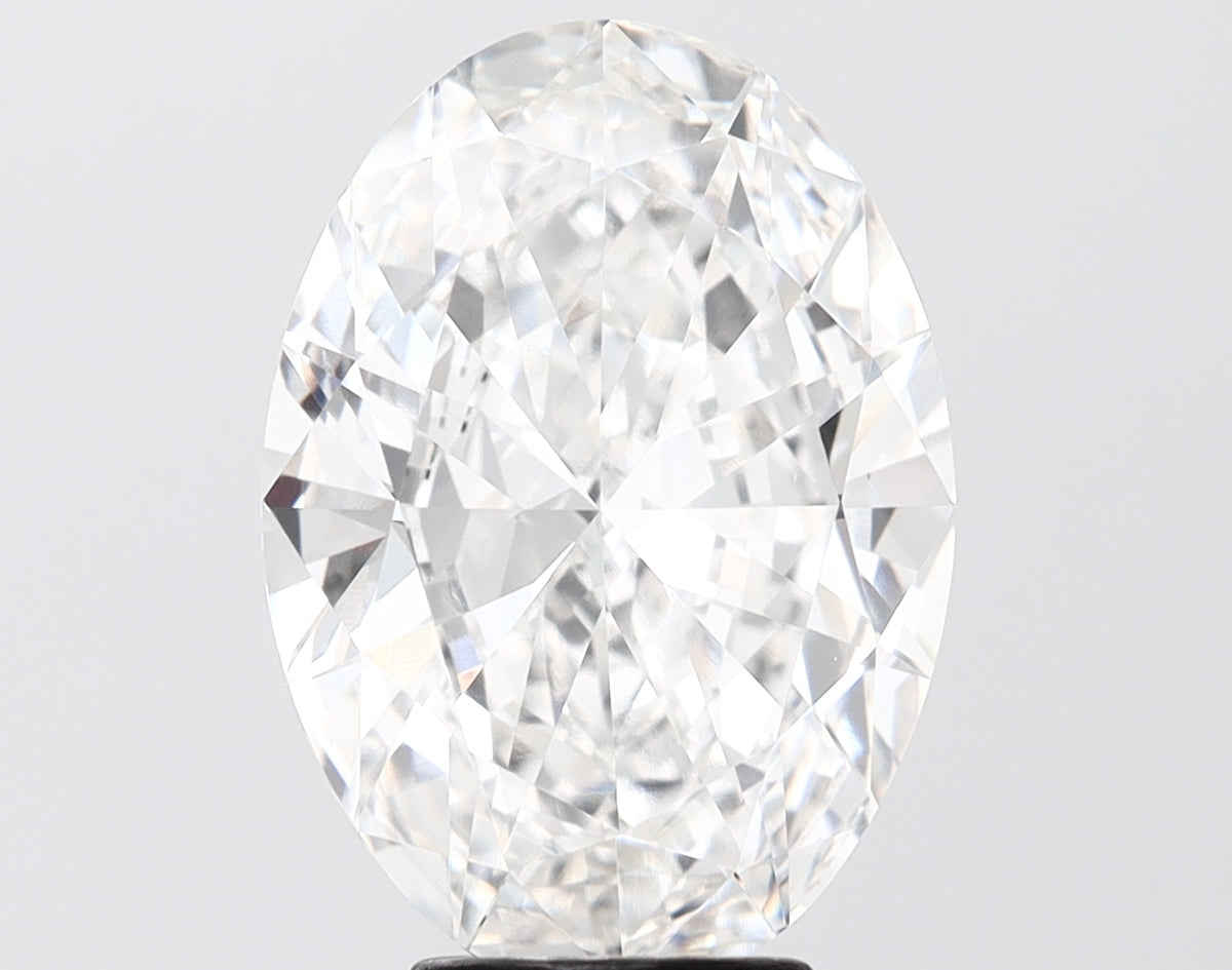 5.26 carat oval lab grown diamond F color VVS2 clarity