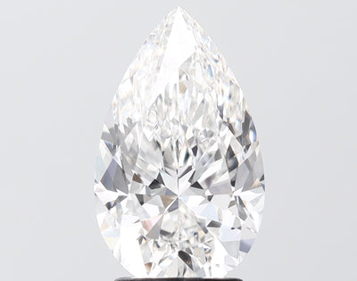 3.09 carat pear lab grown diamond F color VS1 clarity
