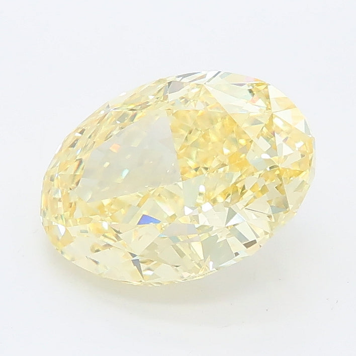 2.36 carat fancy intense yellow oval lab grown diamond VVS2 clarity