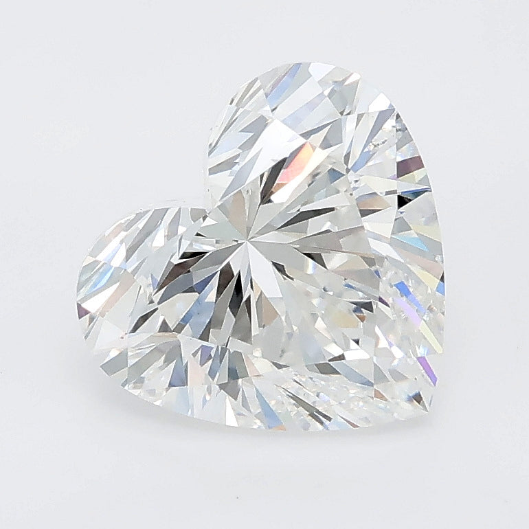 2.52 carat heart lab grown diamond D color VVS2 clarity