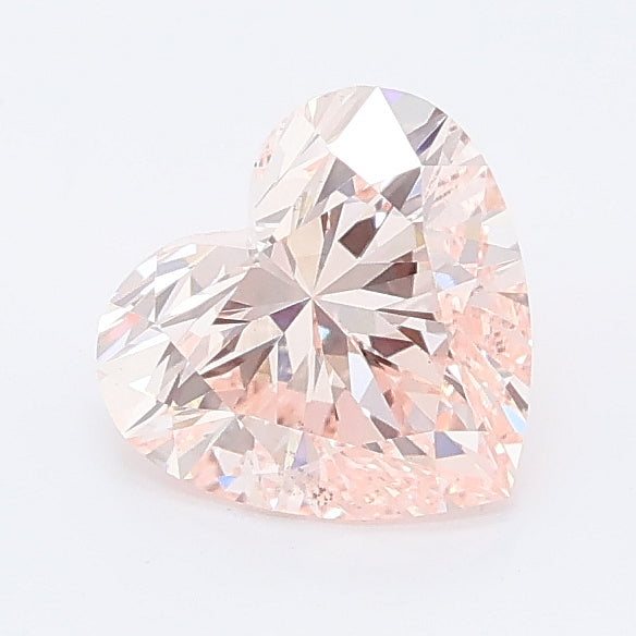 1.00 carat fancy intense pink heart lab grown diamond VS2 clarity