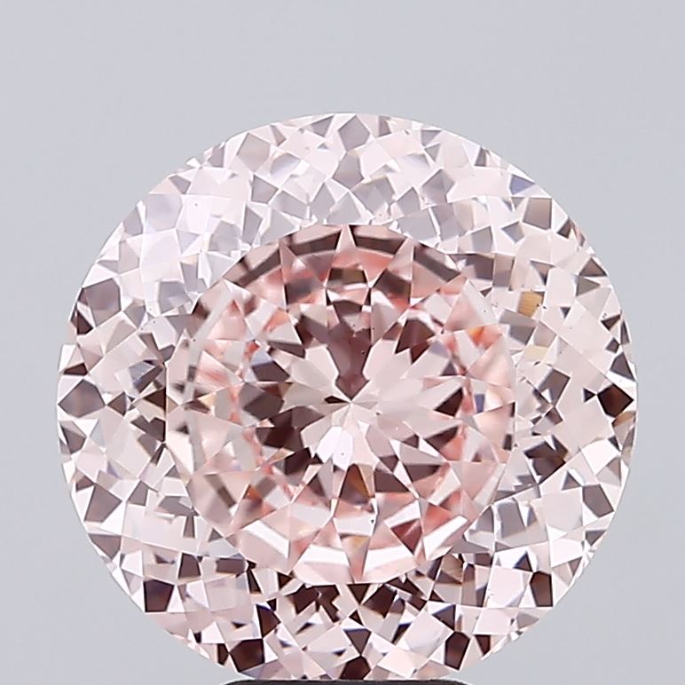 8.17 carat fancy intense pink portuguese cut lab grown diamond VS1 clarity