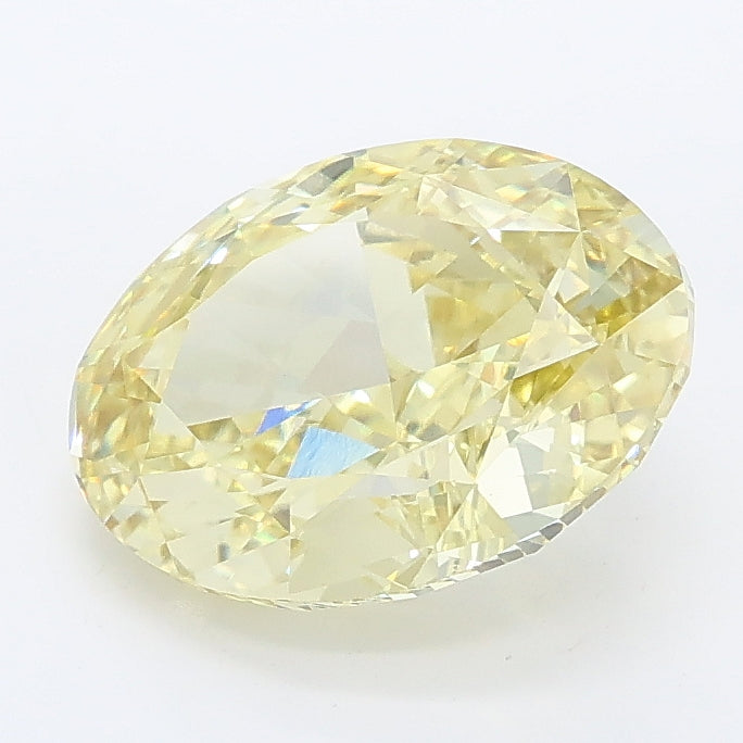 2.59 carat fancy intense yellow oval lab grown diamond VVS2 clarity