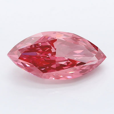 3.26 carat fancy vivid pink marquise lab grown diamond VS1 clarity
