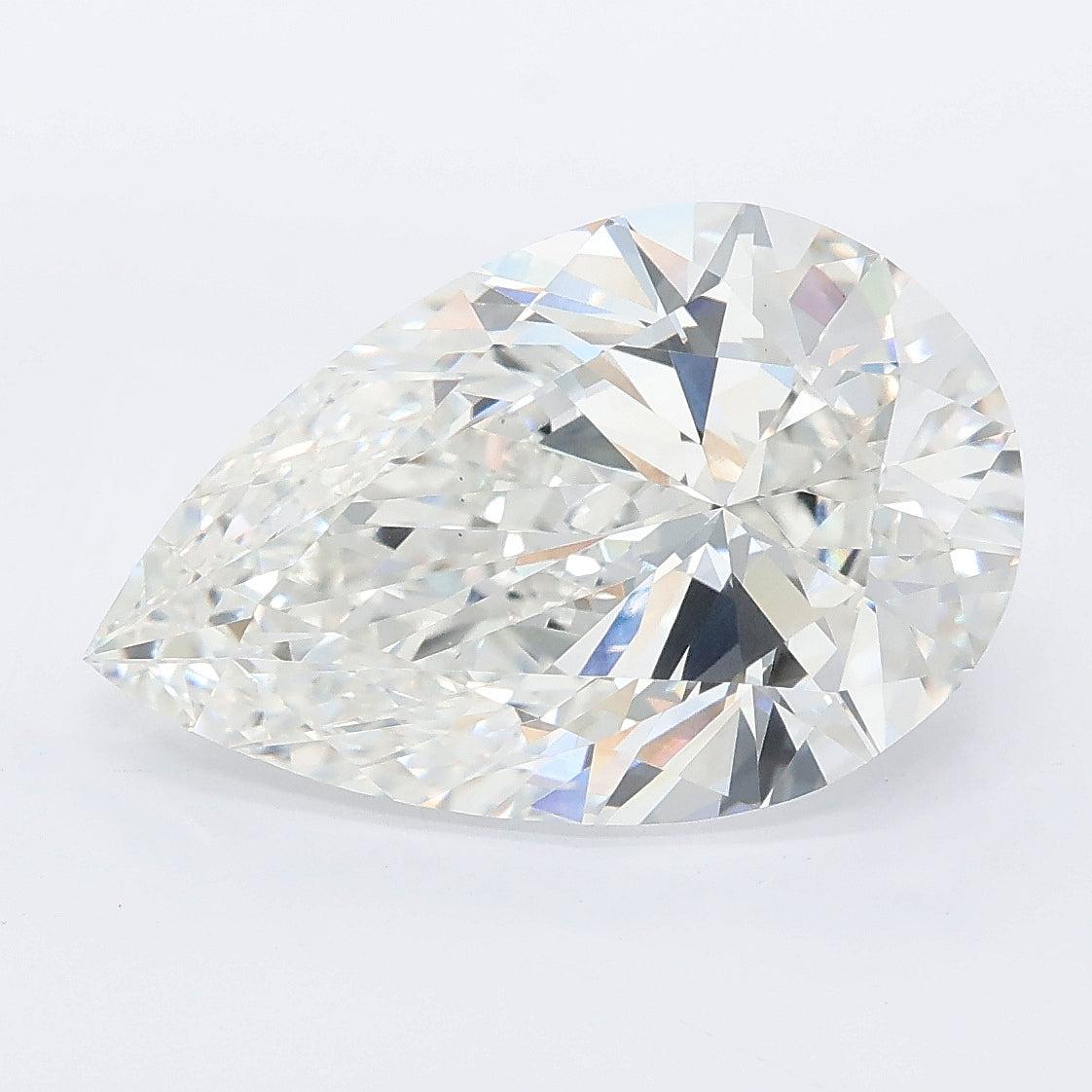 6.02 carat pear lab grown diamond F color VVS2 clarity