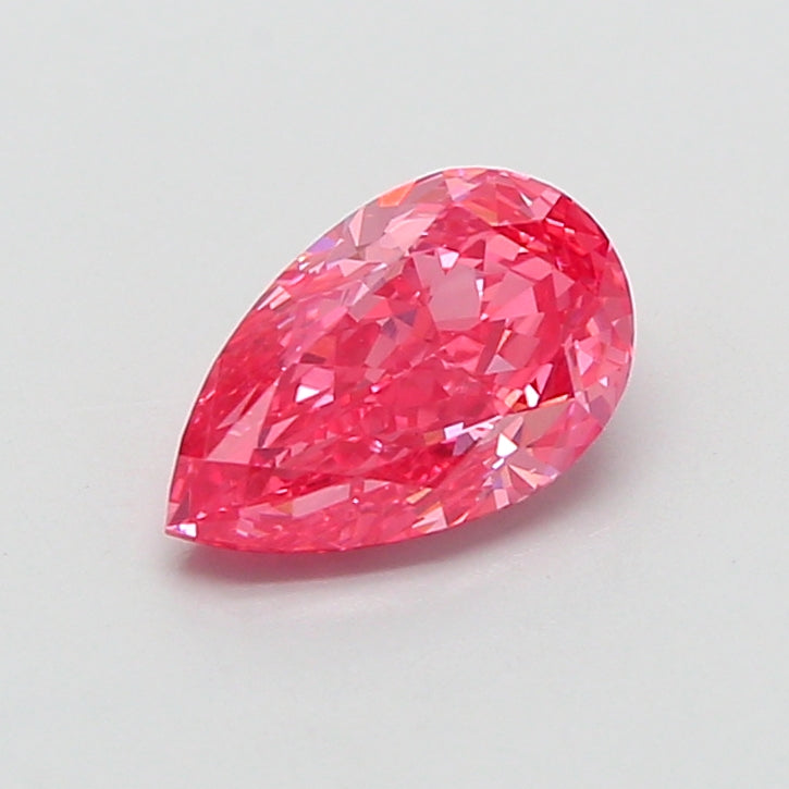 1.12 carat fancy vivid pink pear lab grown diamond VS1 clarity