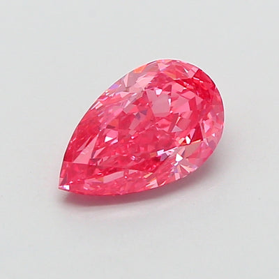 1.12 carat fancy vivid pink pear lab grown diamond VS1 clarity
