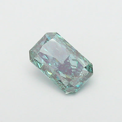 2.01 carat fancy intense green radiant lab grown diamond VS1 clarity