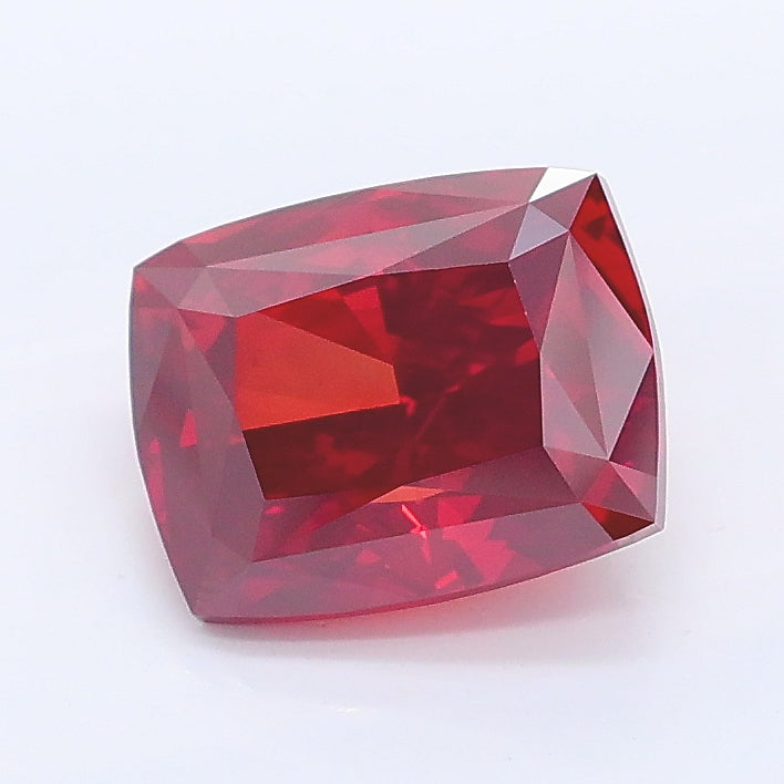1.91 carat fancy deep red cushion lab grown diamond VS1 clarity