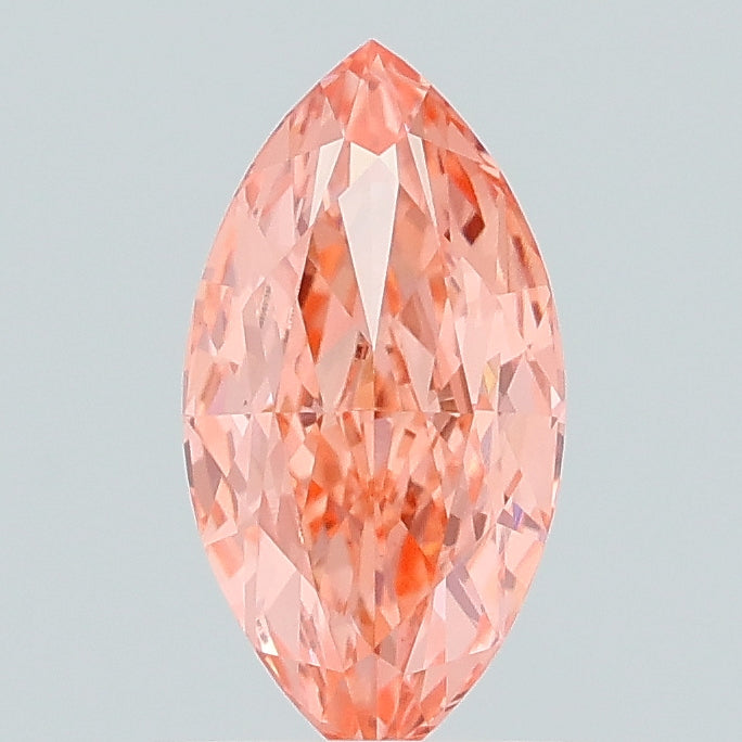 1.01 carat fancy vivid pink marquise lab grown diamond VVS2 clarity