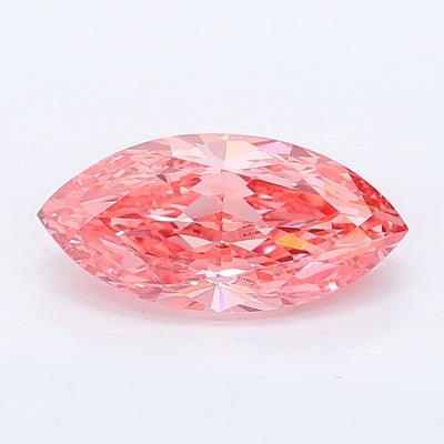0.95 carat fancy vivid pink marquise lab grown diamond VS1 clarity