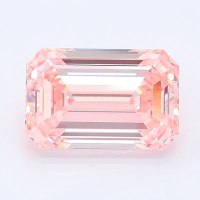 2.52 carat fancy intense pink emerald lab grown diamond VVS2 clarity