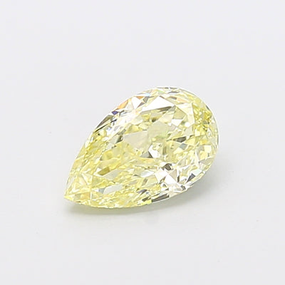 1.07 carat fancy yellow pear lab grown diamond VVS2 clarity