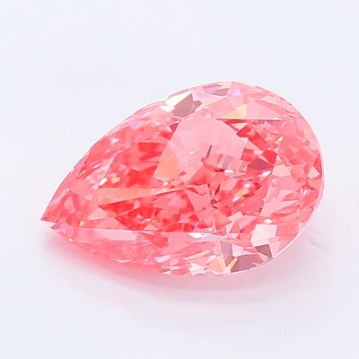 1.03 carat fancy vivid pink pear lab grown diamond VS2 clarity