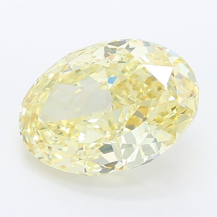 2.63 carat fancy intense yellow oval lab grown diamond VS1 clarity