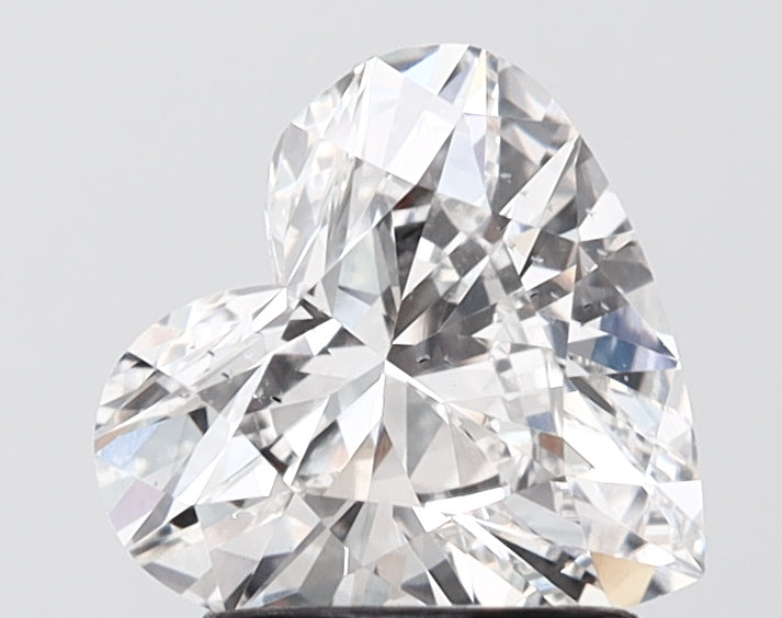 1.71 carat heart lab grown diamond F color VS2 clarity