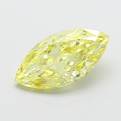 1.40 carat fancy intense yellow marquise lab grown diamond VS1 clarity