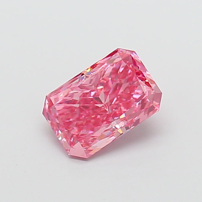 2.03 carat fancy vivid pink radiant lab grown diamond VS1 clarity